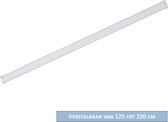 AquaVive douchestang - Verstelbaar 125 tot 220 cm - Klembevestiging - Ovaal - Wit