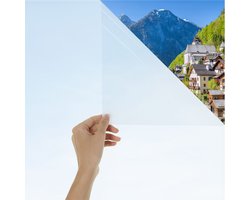 Blumtal® Ondoorzichtige Raamfolie - Met Matglaseffect Voor Privacy & UV-Bescherming - Statisch Hechtend - Snijbaar - 44,5 x 200 cm - Mat