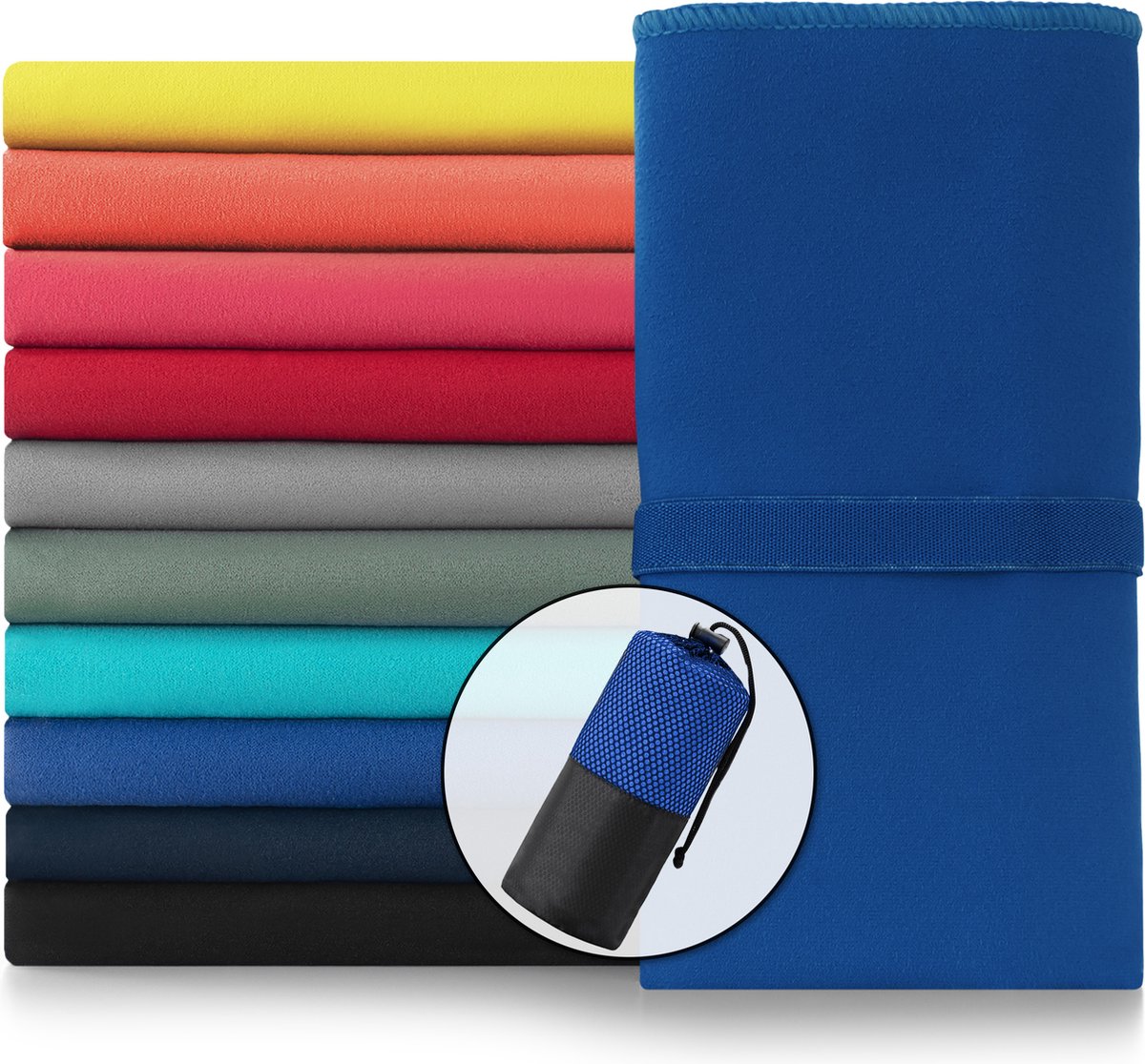 Blumtal Sporthanddoek microfiber: 80 x 40cm, koningsblauw, set van 2
