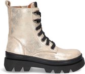 Braqeez 423623-995 Meisjes Veterboots - Goud - Leer - Veters