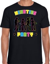 Bellatio Decorations nineties party verkleed t-shirt heren - jaren 90 feest outfit - 90s party - zwart L