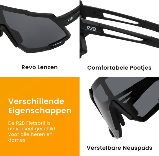 KAPVOE Gepolariseerde fietsbril met 5 verwisselbare glazen, TR90-montuur voor dames en heren, sportzonnebril, sport, fietsen, MTB, sportbril, rijden, vissen, baseball, hardlopen 04 Groen Zwart