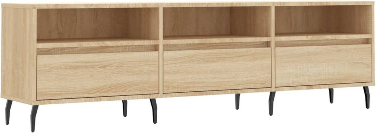 vidaXL - Tv-meubel - 150x30x44,5 - cm - bewerkt - hout - sonoma - eikenkleurig