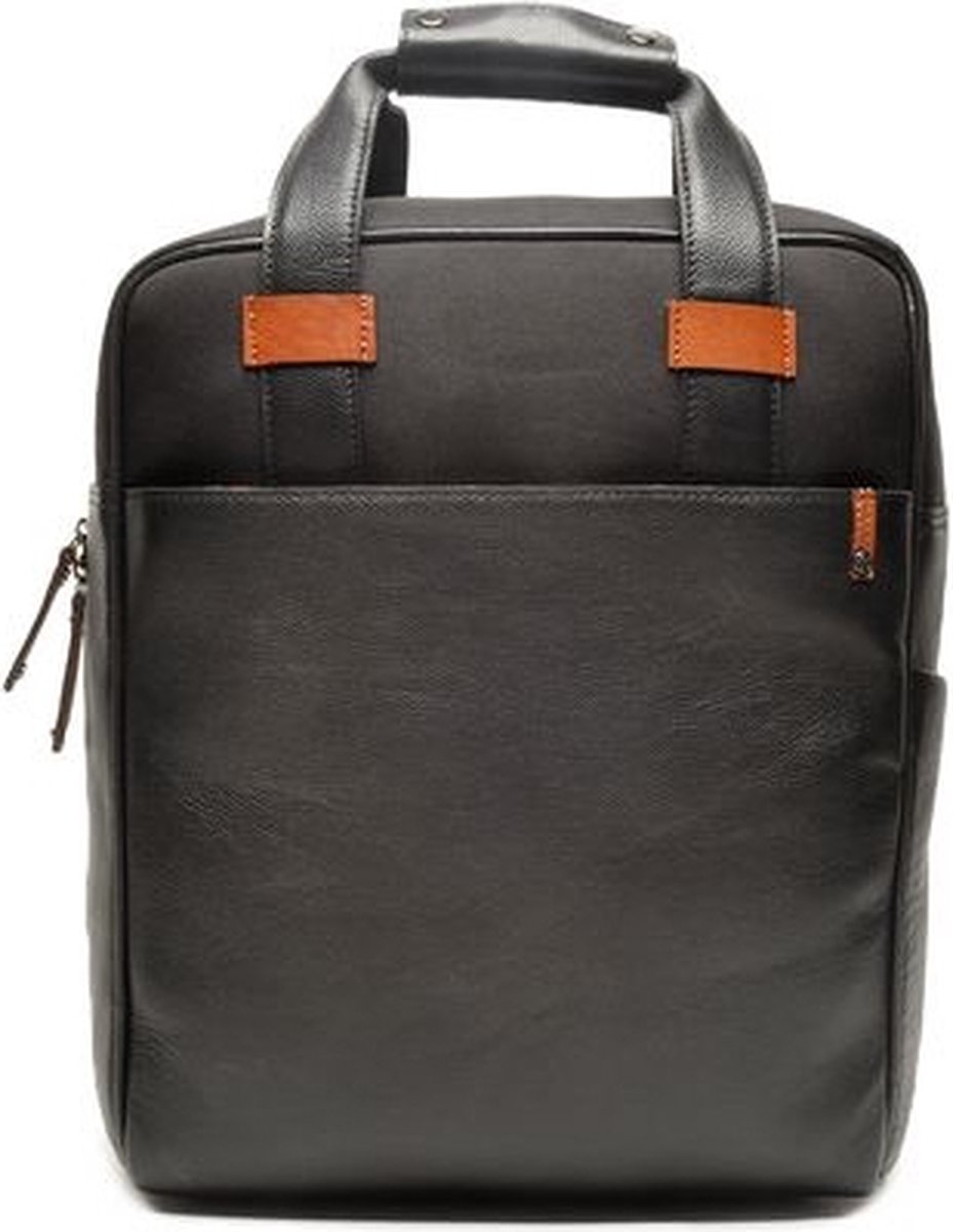 Berba leren laptoprugzak 15,6 Olly zwart