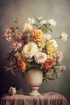 Vaas met bloemen #3 poster - 50 x 70 cm