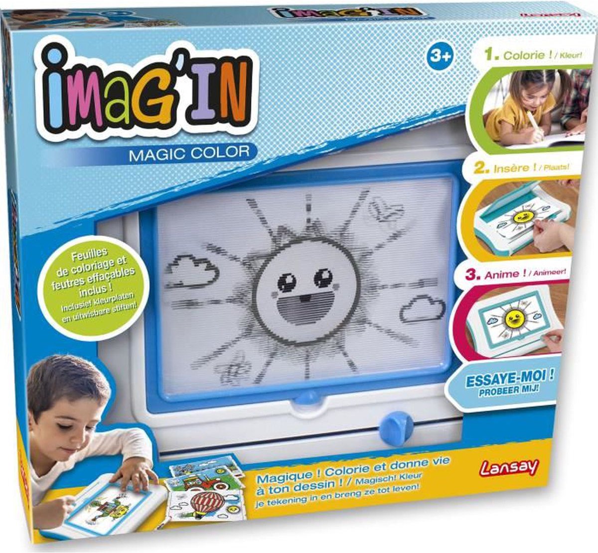 Imag'In - Magic Color - Artistieke activiteiten - Kleuren en tekenen - Vanaf 3 jaar - Lansay