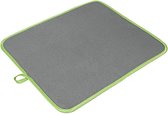 Softex afdruipmat, buiten: 100% polyester, groen/grijs, 40 x 45 x 1 cm