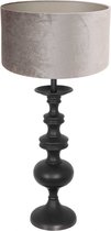 Lampe de table Anne Light & home Lyons – ø 40 cm –– argent et noir