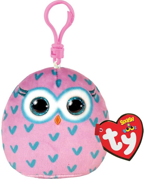 Ty Squish a Boo Clips Winks Owl 8cm