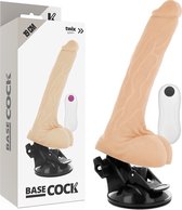 Basecock - Dildo - Realistisch - Vibrerend - Met Afstandsbediening - 19cm