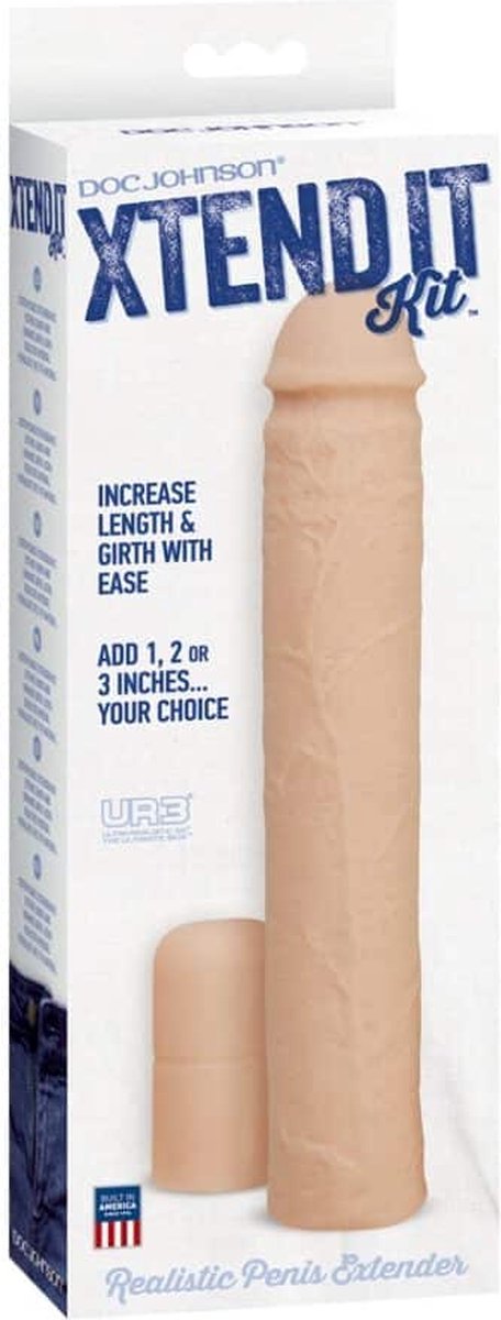 Goedkoopste Doc Johnson UR3 sleeve Xtend It Kit beige - 23,11 cm