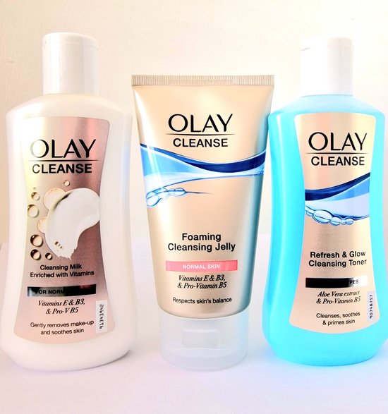 Olay Cleanse Trio Lait Nettoyant 200 ml + Gelée Nettoyante 150 ml + Tonique Nettoyant 200 ml