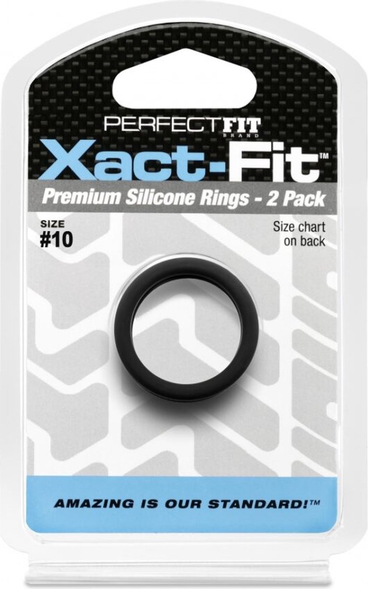 Goedkoopste 10 Xact-Fit Cockring 2-Pack - Black