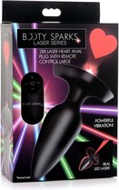 XR Brands Laser Hart - Plug anal avec télécommande - Groot noir