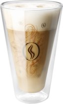 latte macchiato-glazen, 250 ml, koffieglas voor cappuccino, espresso, koffiemandala, dubbelwandig borosilicaatglas, thermoglas, koffieglazen