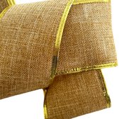 Jute Linnen Gouden Lurex Rand