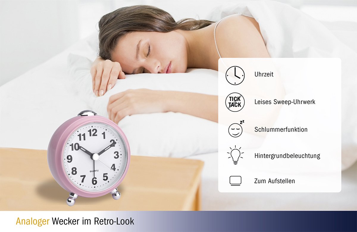 Wekker RETRO ROSE modern design