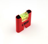 Mini Waterpas 12cm met Ergonomisch Profiel - ERS+ (Easy Reading System) Nauwkeurige kleine waterpas met Anti Schok Absorberende Eindkappen - Kleur Rood
