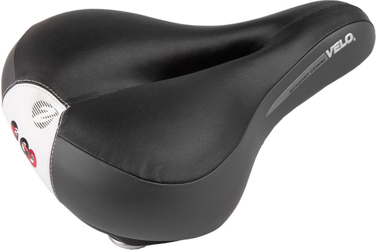 Velo Comfort Fietszadel - Met Drukverlichting & Schokabsorptie - 245 x 212 mm - Ergonomisch E-Bike & Stadsfiets Zadel - Zwart – foto 3