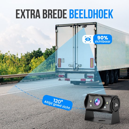 Strex Achteruitrijcamera Set Bedraad HD 1080P - 7" Scherm - 18LED Nachtzicht 15m - IP69 Waterdicht - Achteruitrij Camera van Strex — afbeelding 3
