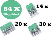 Lasklem - verbindingsklem - kabelklemmen - NURANUR - 2, 3 en 5 voudig (64 stuks) XL pakket