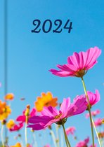 Hallmark - Agenda - 2024 - Flora - Blauw bloemen - Weekoverzicht - Hardcover - A6 (11 x 15,5cm)