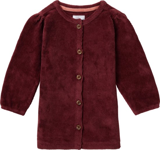 Noppies Girls dress Volney long sleeve Meisjes Jurk - Oxblood Red - Maat 80