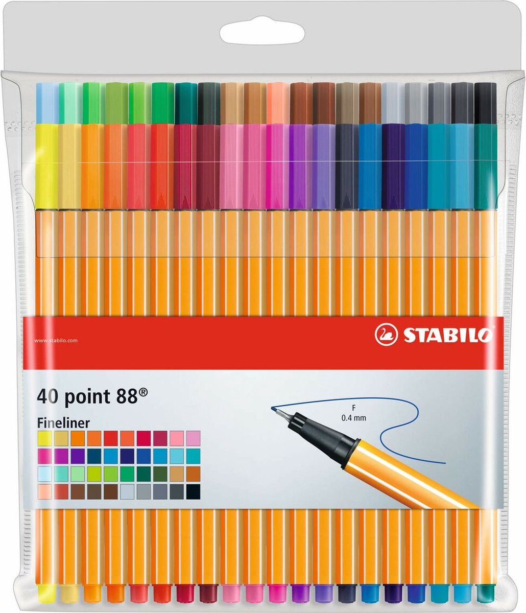 STABILO pointMax stylo feutre, étui de 4 pièces en couleurs assorties