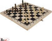 Borvat® | Échiquier en bois avec Pièces d'échecs | Jeu d'échecs de Luxe en bois | 21x21cm |
