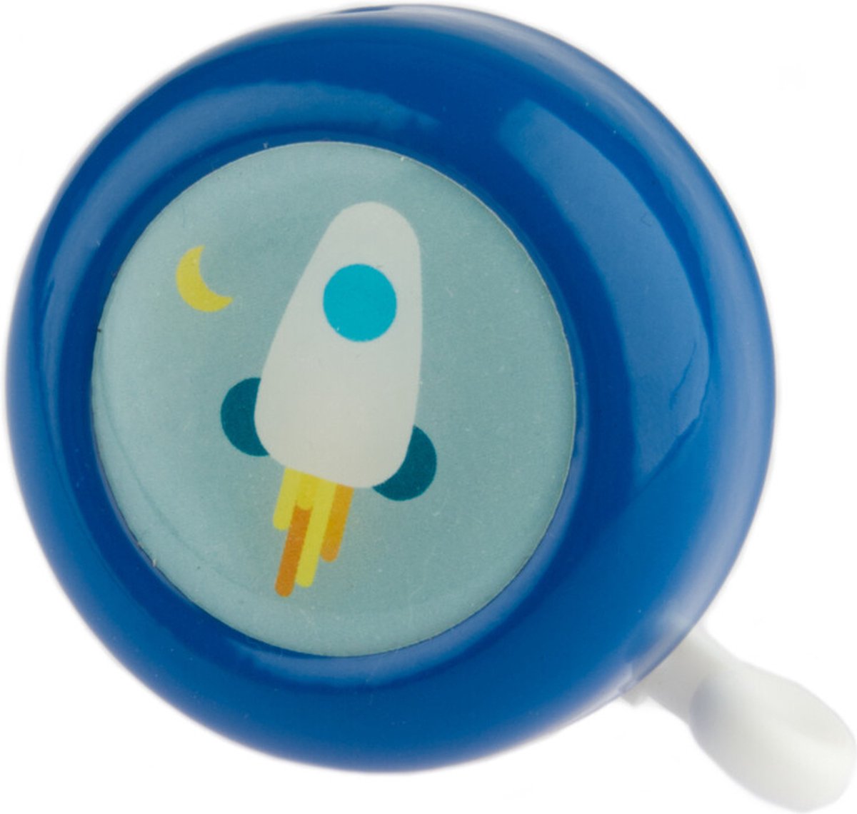Pexkids Fietsbel voor kinderen - speels ontwerp - blauw/wit - eenvoudig te installeren