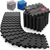 Tapis de puzzle noir équipement de sport fitness tapis de protection tapis de protection ensemble 18 pièces