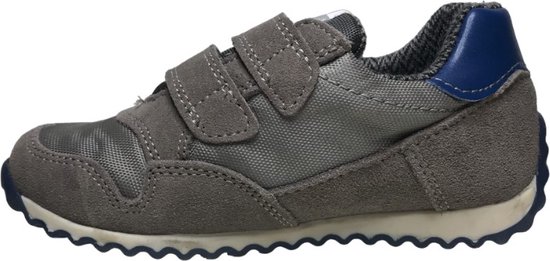 Naturino Waterproof - Sammy - Mt 24 - baskets en cuir sportif chaud avec logo bleu velcro - gris