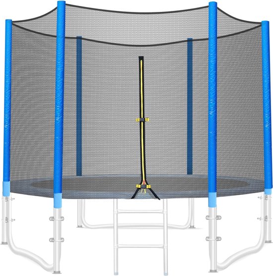 Reservenet voor trampoline, tuintrampoline, UV-bestendig vervangend net, rond beschermnet voor tuintrampoline, diameter 305cm, geschikt voor 6 stangen , 10FT