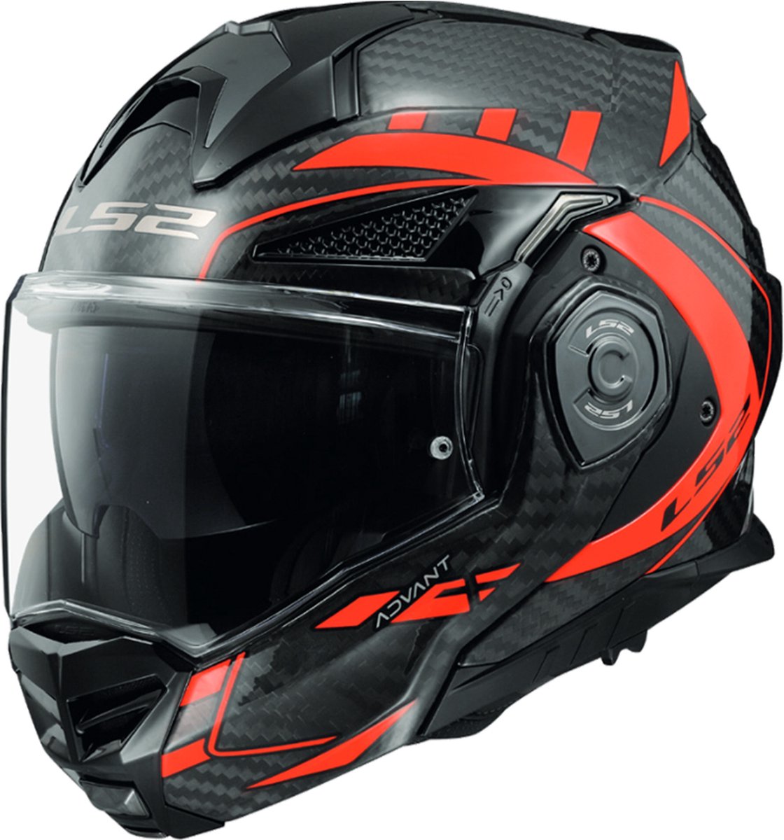 LS2 Helm Advant X Carbon Future FF901 rood maat XXL