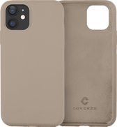 Coverzs Luxe Liquid Silicone case geschikt voor Apple iPhone 12 / 12 Pro - beschermhoes - siliconen backcover - optimale bescherming - grijs