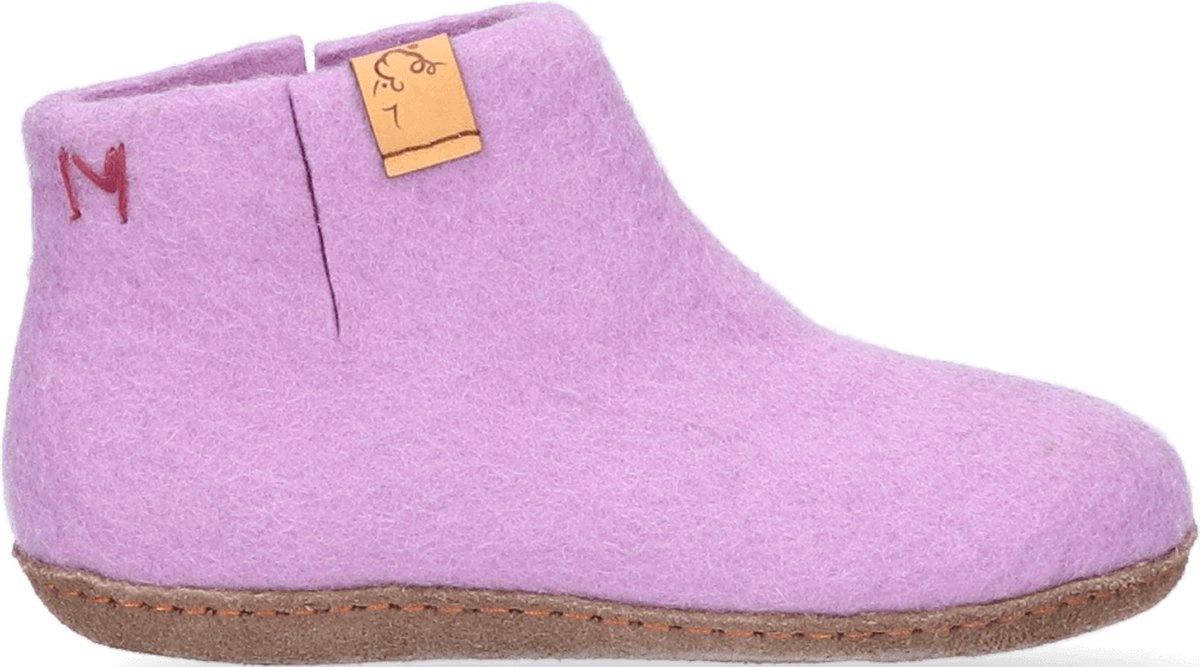 Tofvel - Luna Kids Wolvilt Sloffen Lilac - Maat 25