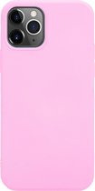 Coverzs Pastel siliconen hoesje geschikt voor Apple iPhone 11 Pro Max - optimale bescherming - silicone case - backcover - roze