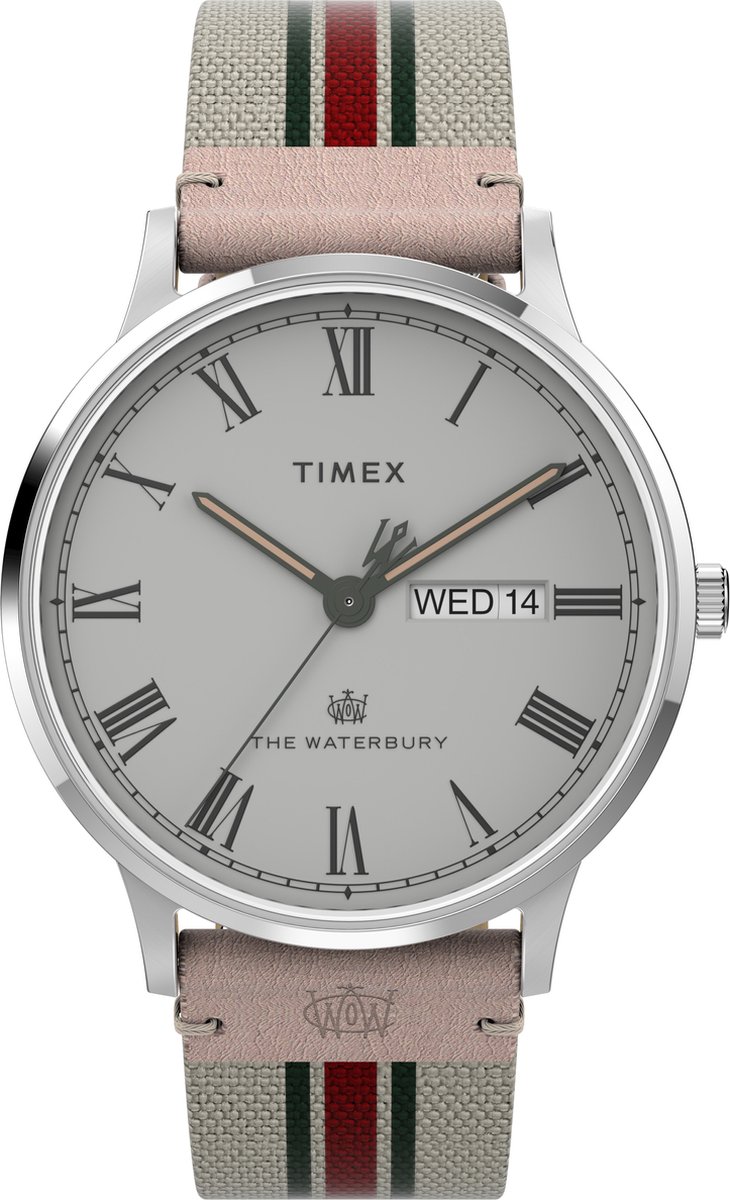 Timex Classic TW2V73700 Horloge - Textiel - Wit - Ø 40 mm