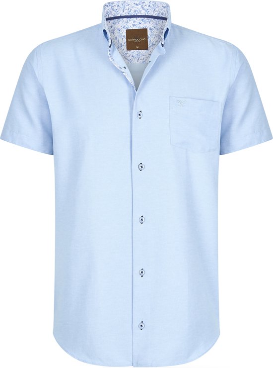 Cappuccino Italia - Chemises pour hommes à manches Chemises Blauw ciel - Blauw - Taille S