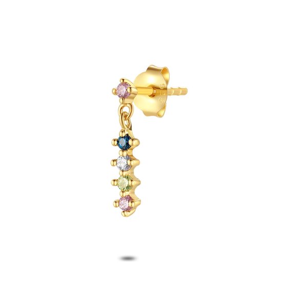 Kakonia Oorstekerset voor dames, 14 karaats verguld/zilver, kleine oorstekers, hypoallergeen, stapelbaar, CZ helix-piercing, oor, gouden oorstekers, creolen, set voor meerdere piercings, Roestvrij