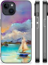 Back Case TPU Siliconen Hoesje Geschikt voor iPhone 15 Plus GSM Hoesje met Zwarte rand Boot