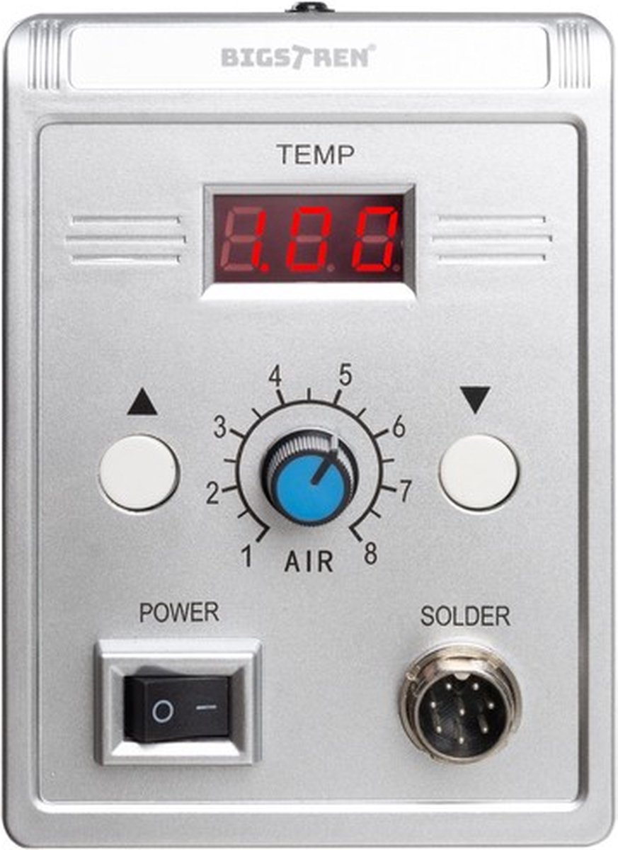 Soldeerstation met 3 Opzetstukken - Instelbaar - Keramisch Verwarmingselement - 700W - Temperatuurbereik 100-500 °C – foto 2