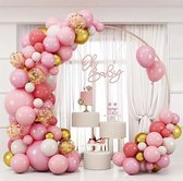 FeestmetJoep® Ballonnenboog Goud & Roze - Verjaardag versiering