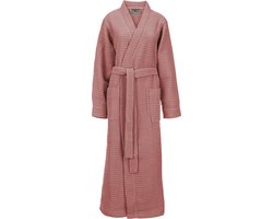 LINNICK Wafel Badjas - Rose - Maat S - Sauna badjas - 100% Katoen Badjas Dames - Badjas Heren