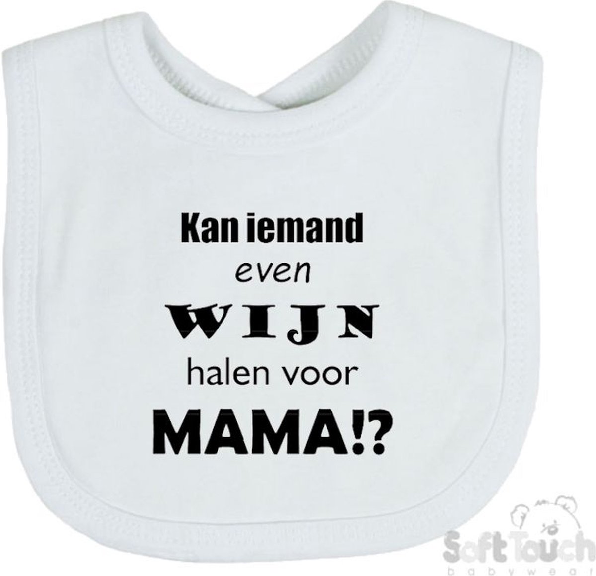 Goedkoopste Soft Touch Slabber Kan iemand even wijn halen voor mama! Unisex Moeder Moederdag Mama Katoen Wit/zwart Maat 33x22 Cm