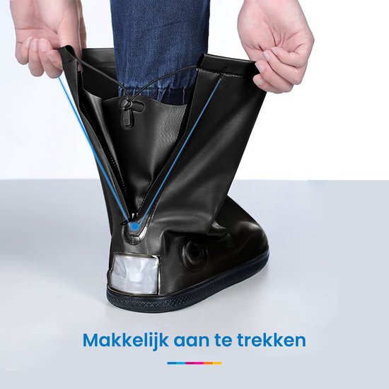 Herbruikbare schoenovertrekken, 5 paar, duurzame overschoenen met antislipzool, herbruikbare overschoenen, schoenbescherming, schoenovertrek, schoenovertrekken voor huishoudens enz. (zwart