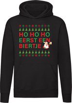 Ho ho ho eerst een biertje Hoodie - kerst - feest - christmas - kerstman - bier - feestdagen - kerstmis - cadeau - grappig - unisex - trui - sweater - capuchon