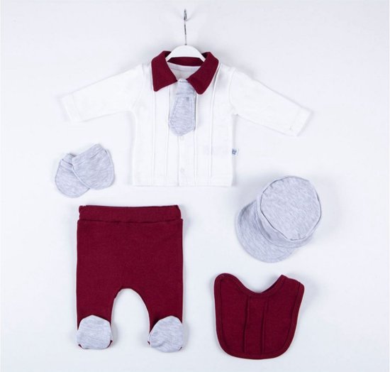 Babysetje 5-delig - Newborn kleding set/jongens - kraamcadeau