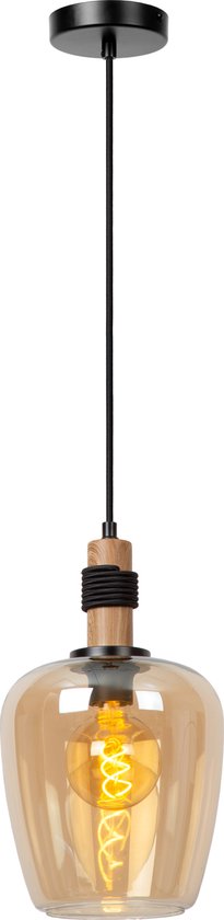 Lucide - Lampe à suspension - Ø 22 cm - 1xE27 - Ambre