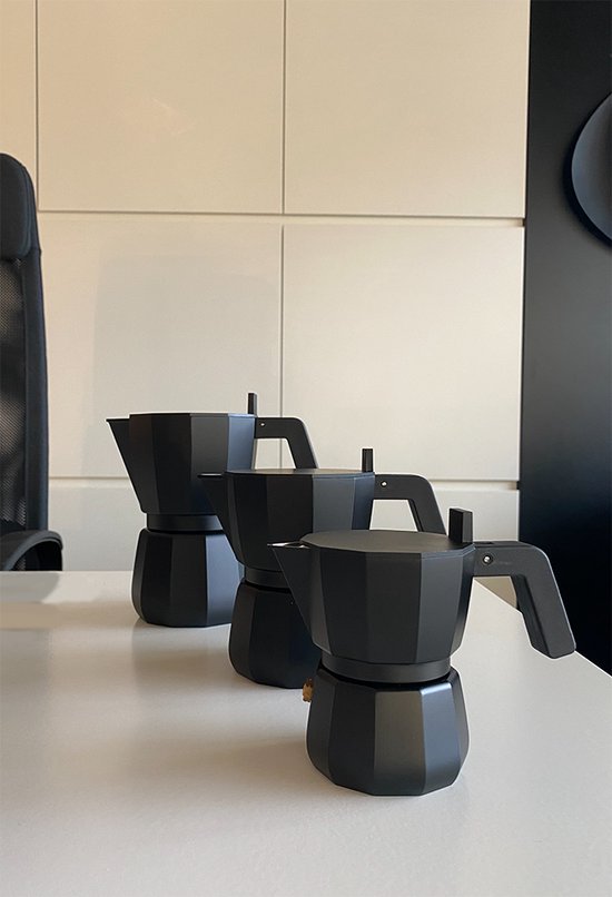 Alessi Moka Stove Top Espresso by David Chipperfield DC06 - Black